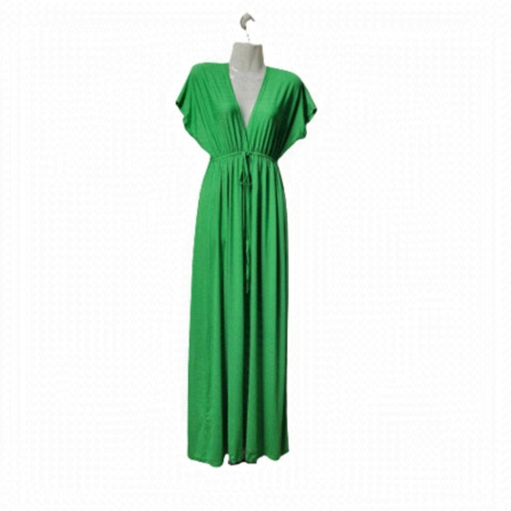 Green Maxi, Green Long Dress, Casual Long Dress, Summer Long Dress-  Size M- NEW